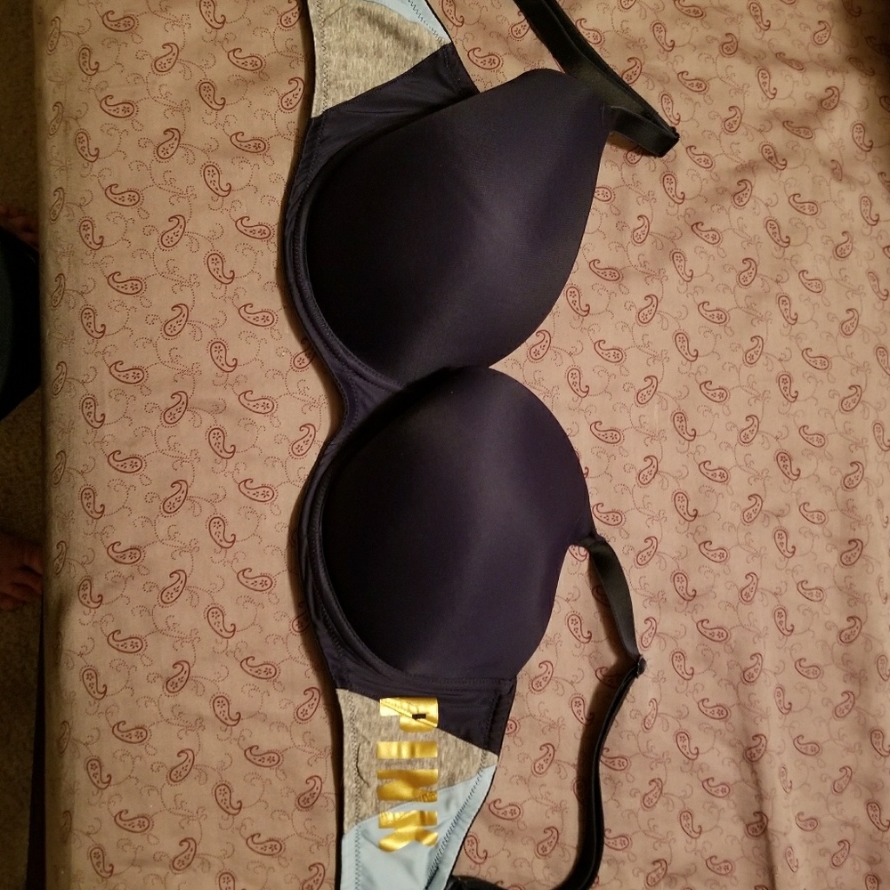 Brand new PINK VS bra, navy blue. 34dd